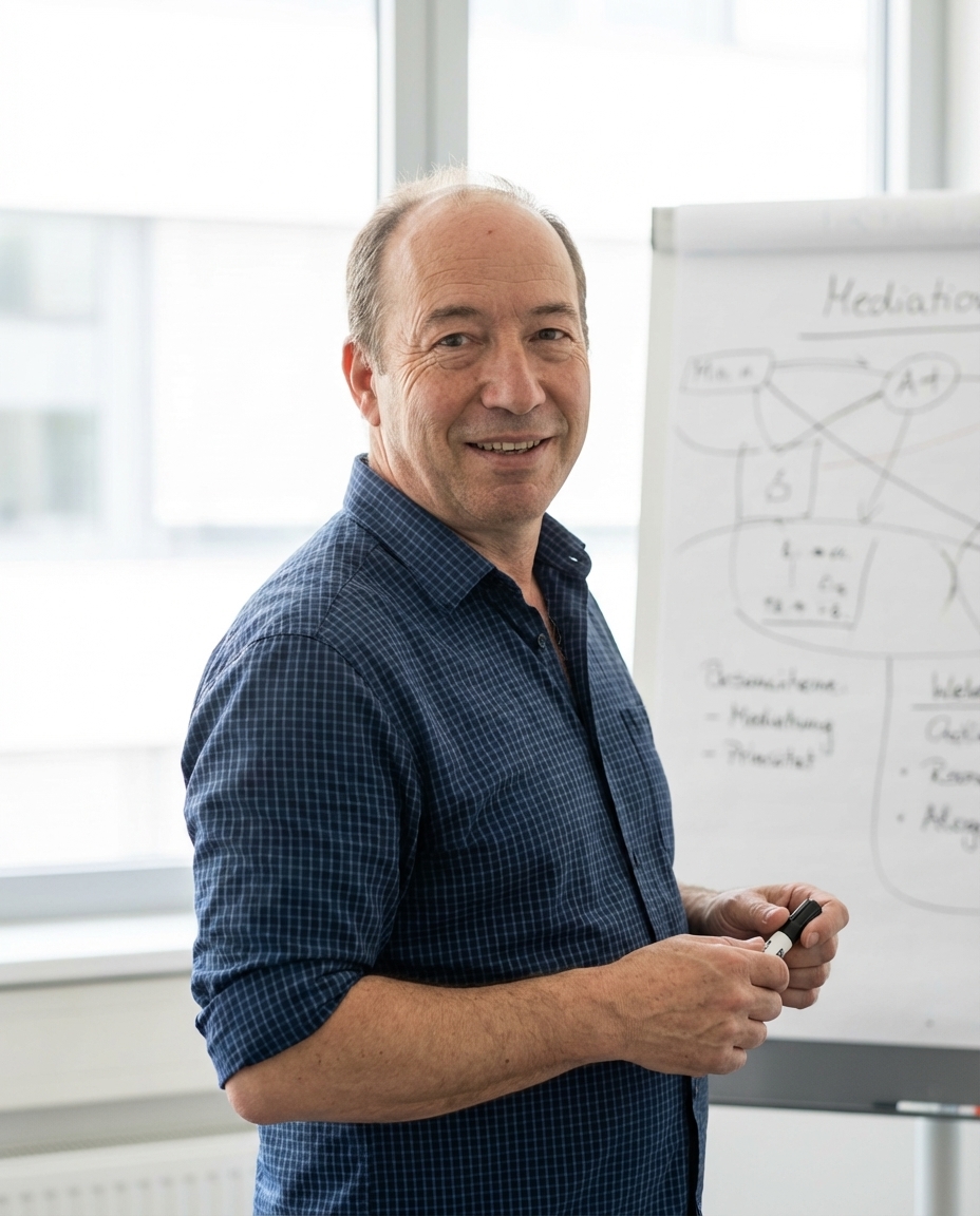 Kai Messer am Whiteboard in einem Workshop